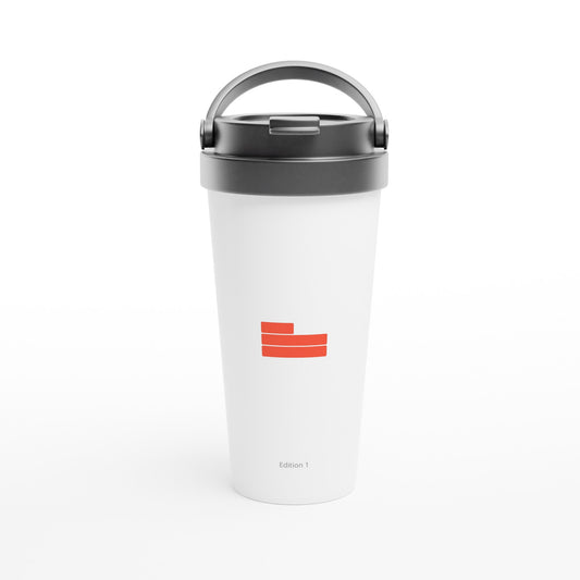 Limited Edition: Minimalist Brand - White 15oz Stainless Steel Travel Mug